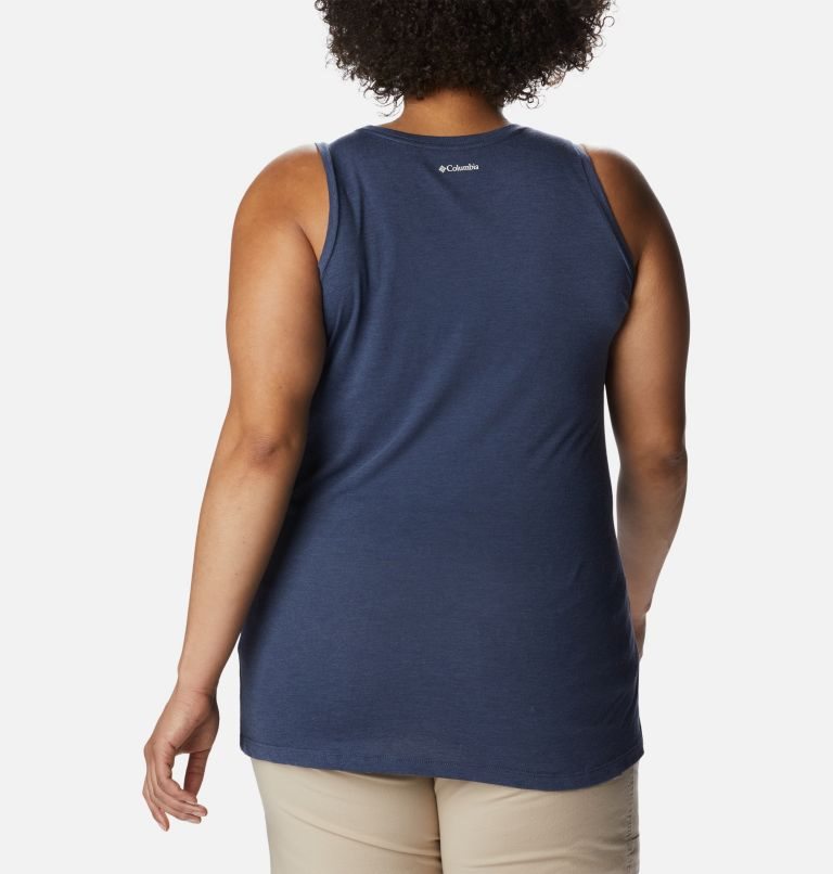 Women's Columbia Bluff Mesa Tanks Navy | Plus Size CA-JLA45